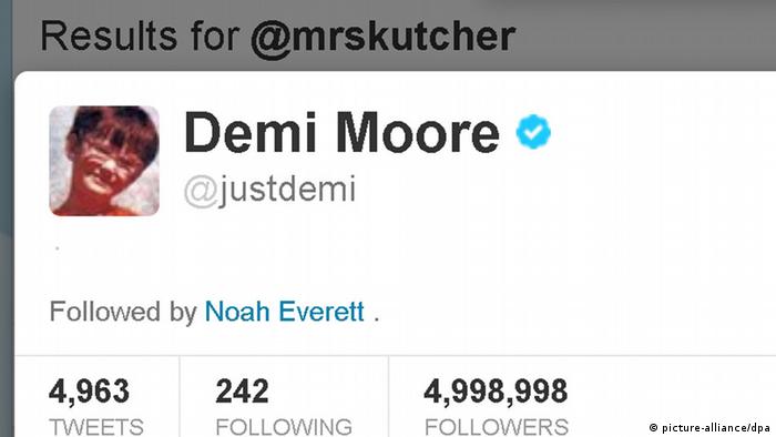Schauspielerin Demi Moore Twitter @justdemi