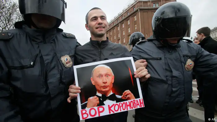 Russland Demonstration Putin