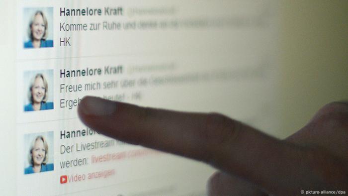 Nachrichten von Hannelore Kraft auf dem Kurznachrichtendienst Twitter (Foto: dpa)