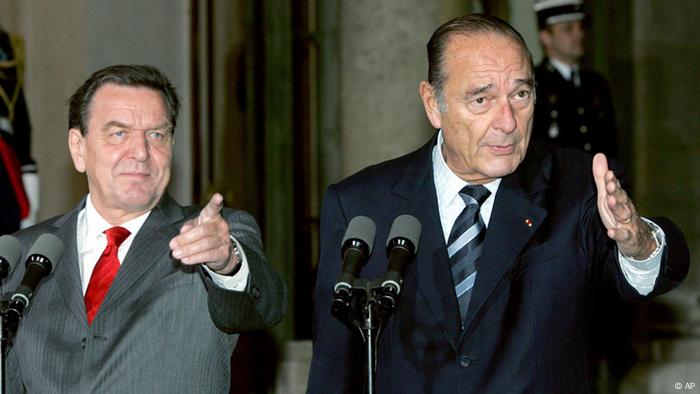 Deutschland Frankreich Jaques Chirac Gerhard Schröder