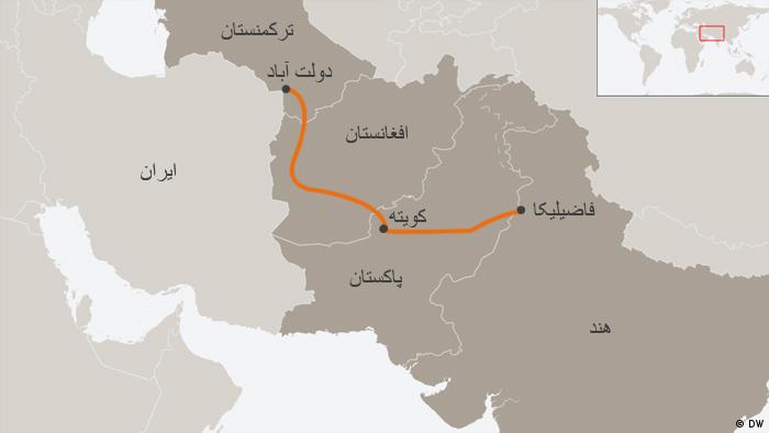 Karte TAPI Gas-Pipeline Persisch