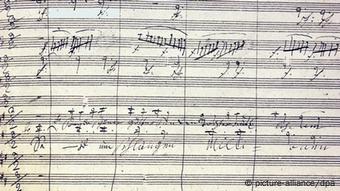 Score de la Neuvième Symphonie de Beethoven, Copyright : picture-alliance/dpa's Ninth Symphony, Copyright: picture-alliance/dpa