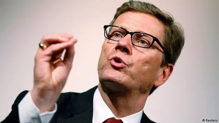 German Foreign Minister Guido Westerwelle speaks during the 14th Kronberg Talks Open Forum in Istanbul May 15, 2012. REUTERS/Osman Orsal (TURKEY - Tags: POLITICS)