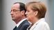 German Chancellor Angela Merkel and French President Francois Hollande listen to national anthems during a ceremony at the Chancellery in Berlin, May 15, 2012. Hollande called for a European pact for growth to balance out German-driven austerity measures in his inaugural address on Tuesday, hours before taking his challenge to Chancellor Angela Merkel in Berlin. Sworn in with all the pomp of the French Republic, Hollande won support from Germany's opposition Social Democrats (SPD), who vowed to use their parliamentary blocking power to delay ratifying a European budget discipline treaty until Merkel accepts accompanying measures to boost growth and jobs. REUTERS/Thomas Peter (GERMANY - Tags: POLITICS TPX IMAGES OF THE DAY) German Chancellor Angela Merkel and French President Francois Hollande listen to national anthems during a ceremony at the Chancellery in Berlin, May 15, 2012. Hollande called for a European pact for growth to balance out German-driven austerity measures in his inaugural address on Tuesday, hours before taking his challenge to Chancellor Angela Merkel in Berlin. Sworn in with all the pomp of the French Republic, Hollande won support from Germany's opposition Social Democrats (SPD), who vowed to use their parliamentary blocking power to delay ratifying a European budget discipline treaty until Merkel accepts accompanying measures to boost growth and jobs. REUTERS/Thomas Peter (GERMANY - Tags: POLITICS TPX IMAGES OF THE DAY)