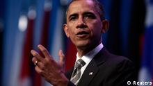 U.S. President Barack Obama holds a news conference after the 2012 NATO Summit in Chicago at McCormick Place in Chicago, May 21, 2012. REUTERS/Larry Downing (UNITED STATES - Tags: POLITICS)