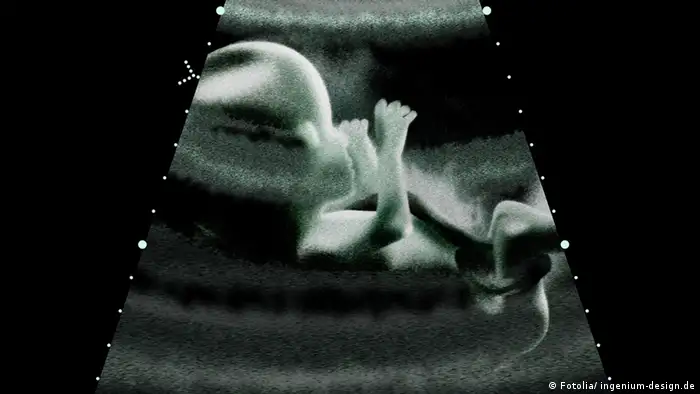 Symbolbild Embryo im Mutterleib Ultraschall (Fotolia/ ingenium-design.de)