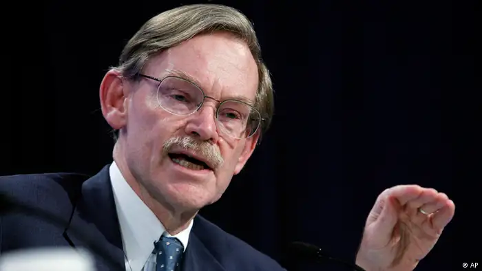 World Bank Group President Robert Zoellick speaks during a news conference at IMF/ World Bank Annual Meetings at IMF headquarters in Washington, on Saturday, Sept. 24, 2011. Global finance officials pledged Saturday to take bolder moves to confront a European debt crisis that threatens to plunge the world into another deep recession. But sharp disagreements about exactly what to do can't offer much reassurance to markets rocked by uncertainly in recent weeks. (ddp images/AP Photo/Jose Luis Magana)