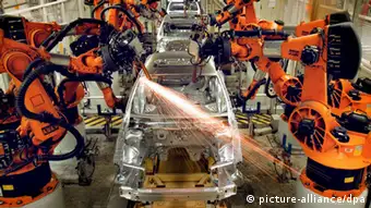 Schweißroboter Produktion von Volvo
