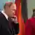 Bundeskanzlerin Angela Merkel (CDU, r) und der russische Staatspräsident Wladimir Putin geben am Freitag (01.06.2012) im Bundeskanzleramt in Berlin eine Pressekonferenz. Putin trifft später noch mit dem Bundespräsidenten zusammen. Foto: Michael Kappeler dpa/lbn
