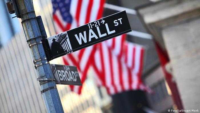 Straßenschild Wall Street