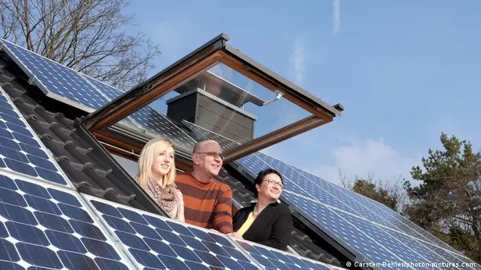 Typische Photovoltaikanlage in Deutschland