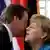 German Chancellor Angela Merkel welcomes British Prime Minister David Cameron