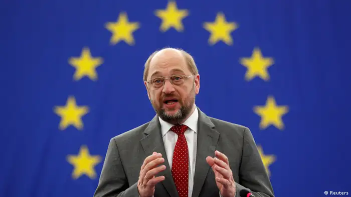European Parliament President Martin Schulz addresses the European Parliament in Strasbourg June 13, 2012. REUTERS/Vincent Kessler (FRANCE - Tags: POLITICS)