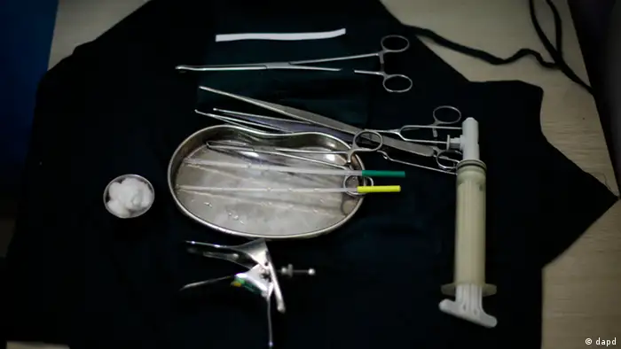 This photo taken Monday, Dec. 13, 2010 shows surgical instruments after an abortion procedure at a clinic run by Marie Stopes International in Xi'an in central China's Shaanxi province. While comprehensive data are hard to come by, official figures show abortions are increasing, and Chinese media and experts say many if not most of the abortion-seekers are young, single women. (ddp images/AP Photo/Ng Han Guan)
