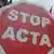 Stoppschild mit ACTA-Aufschrift (Foto: rtr)