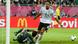 Greece's goalkeeper Michalis Sifakis (L) lies on the ground as Germany's Sami Khedira celebrates his goal during their Euro 2012 quarter-final soccer match at the PGE Arena in Gdansk, June 22, 2012. REUTERS/Thomas Bohlen (POLAND - Tags: SPORT SOCCER) Greece's goalkeeper Michalis Sifakis (L) lies on the ground as Germany's Sami Khedira celebrates his goal during their Euro 2012 quarter-final soccer match at the PGE Arena in Gdansk, June 22, 2012. REUTERS/Thomas Bohlen (POLAND - Tags: SPORT SOCCER)