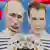 Плакат участников CSD: Путин и Медведев со свадебным букетом
