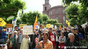 Protest gegen Fluglärm in Frankfurt