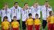 Germany's Lars Bender, Sami Khedira, Mesut Oezil, Bastian Schweinsteiger and Lukas Podolski (L-R) during the national anthem before UEFA EURO 2012 group B soccer match Denmark vs Germany at Arena Lviv in Lviv, the Ukraine, 17 June 2012. Photo: Thomas Eisenhuth dpa (Please refer to chapters 7 and 8 of http://dpaq.de/Ziovh for UEFA Euro 2012 Terms & Conditions) Germany's Lars Bender, Sami Khedira, Mesut Oezil, Bastian Schweinsteiger and Lukas Podolski (L-R) during the national anthem before UEFA EURO 2012 group B soccer match Denmark vs Germany at Arena Lviv in Lviv, the Ukraine, 17 June 2012. Photo: Thomas Eisenhuth dpa (Please refer to chapters 7 and 8 of http://dpaq.de/Ziovh for UEFA Euro 2012 Terms & Conditions)