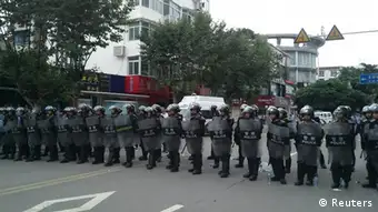 Proteste gegen Bau von Kupferhütte in Shifang China