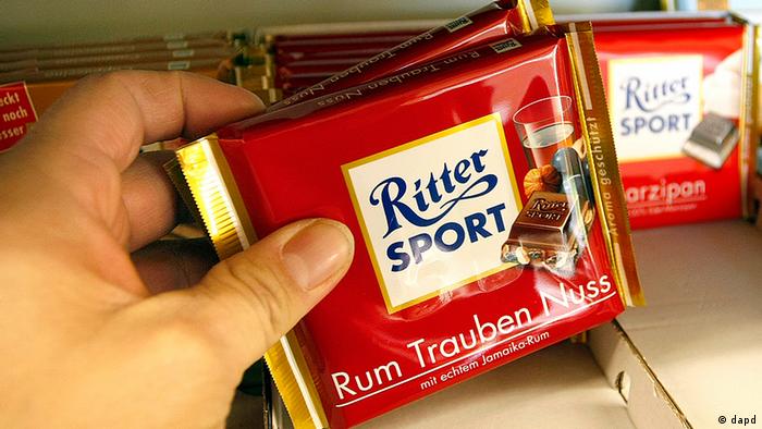 Schokoladentafeln von Ritter Sport, Foto: ddp