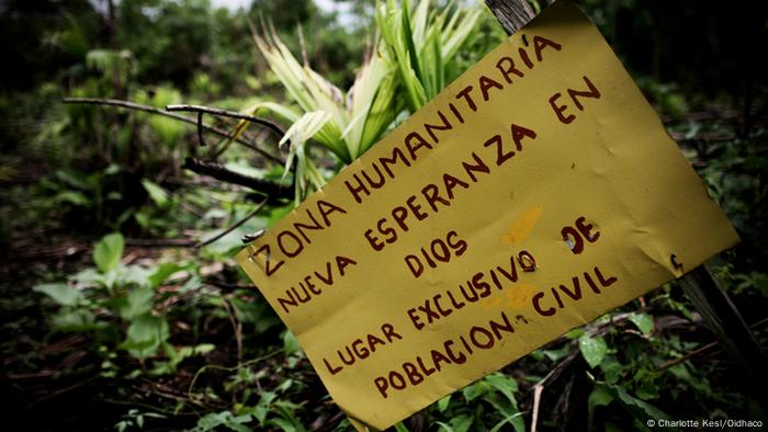 Humanitäre Zone Esperanza en Dios Cacarica Choco Kolumbien