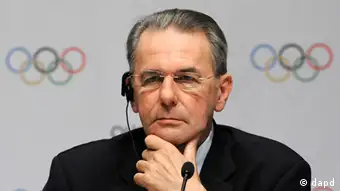 IOC President Jacques Rogge adresses the media during a press conference at the Olympic Congress in Copenhagen, Monday Oct. 5, 2009. (AP Photo/Fabian Bimmer)