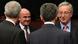 Spanish Finance Minister Luis de Guindos Jurado, second left, and Chairman of the Eurogroup and Luxembourg's Prime Minister Jean-Claude Juncker, right, arrive at the Eurogroup ministerial meeting at the European Council building in Brussels, Monday, July 9, 2012. European finance ministers are to use this week's meetings in Brussels to attempt to secure Spain's teetering economy, with progress expected on the bailout loan for the country's stricken banks and a relaxation of the government's financial targets. (AP Photo/Yves Logghe) Spanish Finance Minister Luis de Guindos Jurado, second left, and Chairman of the Eurogroup and Luxembourg's Prime Minister Jean-Claude Juncker, right, arrive at the Eurogroup ministerial meeting at the European Council building in Brussels, Monday, July 9, 2012. European finance ministers are to use this week's meetings in Brussels to attempt to secure Spain's teetering economy, with progress expected on the bailout loan for the country's stricken banks and a relaxation of the government's financial targets. (AP Photo/Yves Logghe)