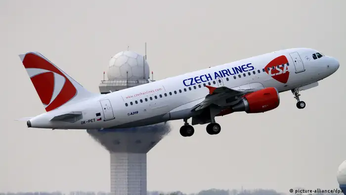 Ein Flugzeug der Czech Airlines