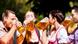 A beer garden A beer garden