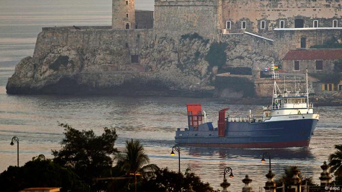 Kuba - Erstes US Schiff seit über 50 Jahren fährt in den Hafen.