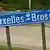 bilingual sign for Brussels