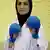 Nasrin Dousti, Iranische Kampfsportlerin, , Gewinnerin der Goldmedaille in Kampfsport (Karate) Asien Spiele in Taschkent (Usbekistan) am 16.07.2012 rechte: lizenzfrei, IRNA