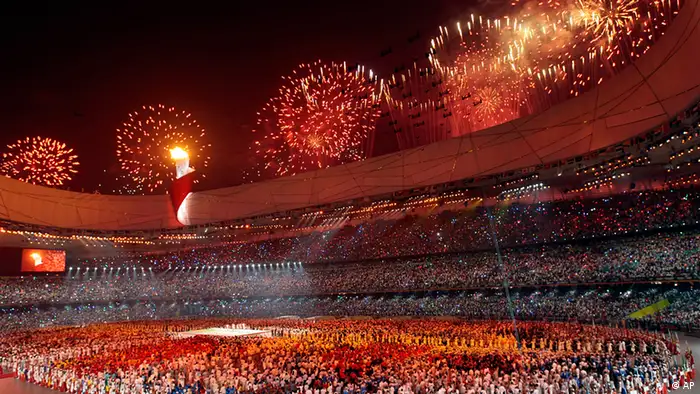 Feuerwerk bei Eröffnungsfeier Olympia 2008