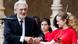 epa03245554 Spanish tenor Placido Domingo cheers a member of the orchestra during the European Union Prize for Cultural Heritage or Europa Nostra Awards ceremony at the Jeronimos Monastery, in Lisbon, Portugal, 01 June 2012. The Europa Nostra Awards celebrate excellence in cultural heritage conservation. EPA/MANUEL DE ALMEIDA +++(c) dpa - Bildfunk+++ epa03245554 Spanish tenor Placido Domingo cheers a member of the orchestra during the European Union Prize for Cultural Heritage or Europa Nostra Awards ceremony at the Jeronimos Monastery, in Lisbon, Portugal, 01 June 2012. The Europa Nostra Awards celebrate excellence in cultural heritage conservation. EPA/MANUEL DE ALMEIDA +++(c) dpa - Bildfunk+++