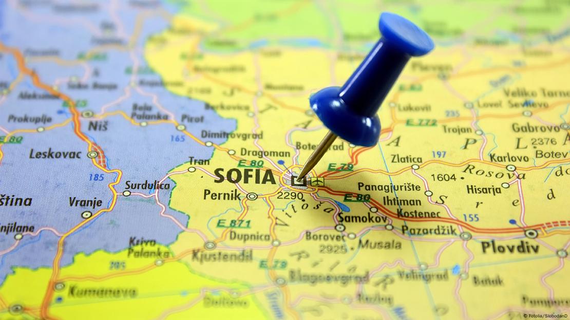 Карта на България със столицата София