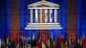 The UNESCO symbol with flags from UNESCO member states. The UNESCO symbol with flags from UNESCO member states.