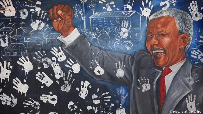 Граффити с изображением Нельсона Манделы