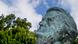 A bust of Richard Wagner by Arno Breker set against the sky A bust of Richard Wagner by Arno Breker set against the sky