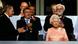 Britain's Queen Elizabeth attends the opening ceremony of the London 2012 Olympic Games with International Olympics Committee President Jacques Rogge (L), German Olympic Sports Confederation (Deutscher Olympischer Sportbund, DOSB) President Thomas Bach (2nd L) and Archbishop of Canterbury Rowan Williams (back R) at the Olympic Stadium July 27, 2012. REUTERS/Kai Pfaffenbach (BRITAIN - Tags: SPORT OLYMPICS ENTERTAINMENT ROYALS) Britain's Queen Elizabeth attends the opening ceremony of the London 2012 Olympic Games with International Olympics Committee President Jacques Rogge (L), German Olympic Sports Confederation (Deutscher Olympischer Sportbund, DOSB) President Thomas Bach (2nd L) and Archbishop of Canterbury Rowan Williams (back R) at the Olympic Stadium July 27, 2012. REUTERS/Kai Pfaffenbach (BRITAIN - Tags: SPORT OLYMPICS ENTERTAINMENT ROYALS)