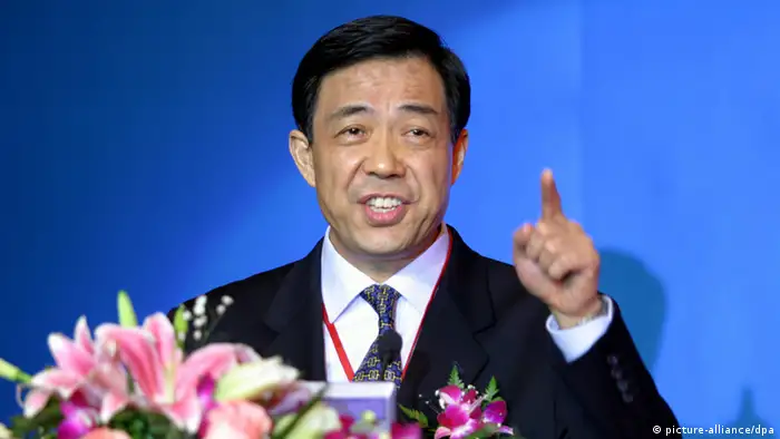 --FILE--Bo Xilai, then Governor of Liaoning province and son of former Chinese Vice Premier Bo Yibo, delivers a speech at the China Entrepreneur Summit 2003 in Beijing, China, 7 December 2003. Cut-throat Chinese politics, and not a broader ideological battle, probably led to the banishment of Bo Xilai from the top ranks of Chinas Communist Party this week, former U.S. Ambassador to China Jon Huntsman said on Thursday (12 April 2012). The decision to cast out Bo Xilai from the partys central committee follows his removal in March as party chief of Chongqing, a sprawling municipality in southwest China. The brash and controversial politician has been at the center of an unfolding scandal that led this week to his wife, Gu Kailai, being detained on suspicion of murdering British businessman Neil Heywood. Before his fall, Bo was widely seen as a contender for a post in Chinas top leadership committee, which will be decided later this year.