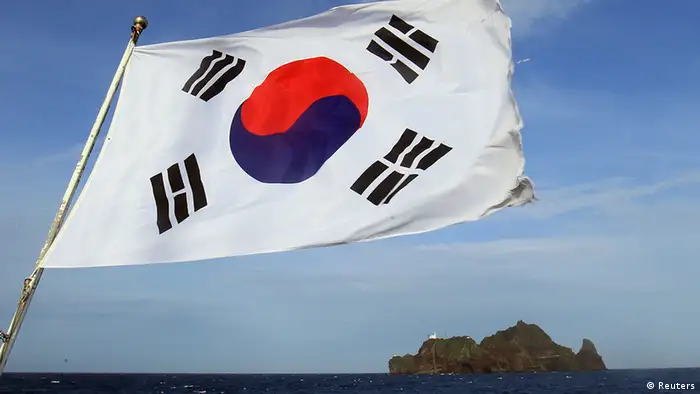 Südkorea Japan Insel Dokdo Flagge