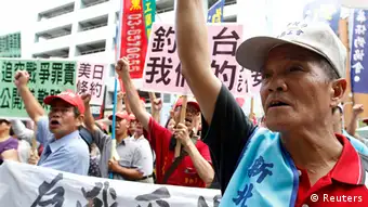 Japan China Streit um Insel Senkaku alias Diaoyu Demonstration vor Botschaft in Thaipei