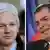 epa03361731 (FILES) A composite file photo of Wikileaks founder Julian Assange taken on 2 February 2012 (left) and Ecuador's President Rafael Correa (R) in Cochabamba, Bolivia, 04 June 2012. The latin country's president said in a tv interview late 13 August that he has yet to make a decision on the plight of Assange, seeking asylum to the country, but hopes to have an answer by Wednesday (15th August) Assange has been taking refuge at the embassy since Juner 19th to avoid extradition to Sweden. EPA/MARTIN ALIPAZ +++(c) dpa - Bildfunk+++