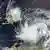 Satellitenbild vom Tropensturm «Isaac» aufgenommen am Donnerstag (23.08.2012) über der Karibik.«Isaac» rast auf die Küste Floridas zu.Derzeit befindet sich der Tropensturm nach Angaben des Nationalen Hurrikan-Zentrums in Miami in der Karibik. Foto: EUMETSAT 2012 dpa (Nur zur redaktionellen Verwendung / Als Urheber EUMETSAT 2012 angeben!)