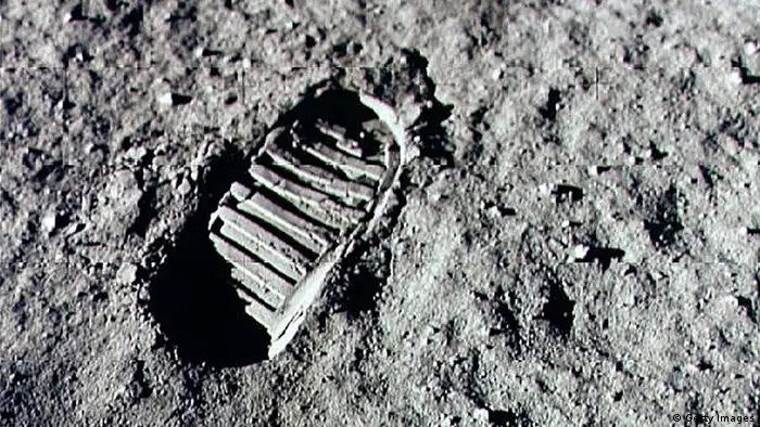 Mondlandung 1969 Neil Armstrong Fußabdruck