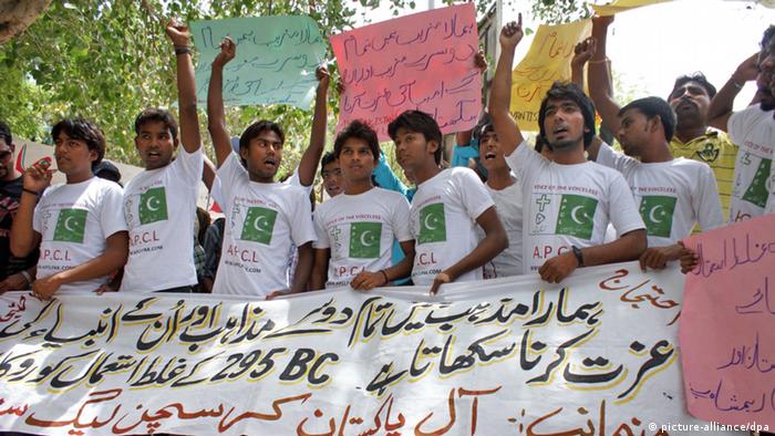 Pakistan Rimsha Proteste von Christen gegen Hausarrest