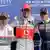 Jenson Button, Kamui Kobayashi und Pastor Maldonado nach dem Qualifying in Spa-Francorchamps (Foto: dpa)