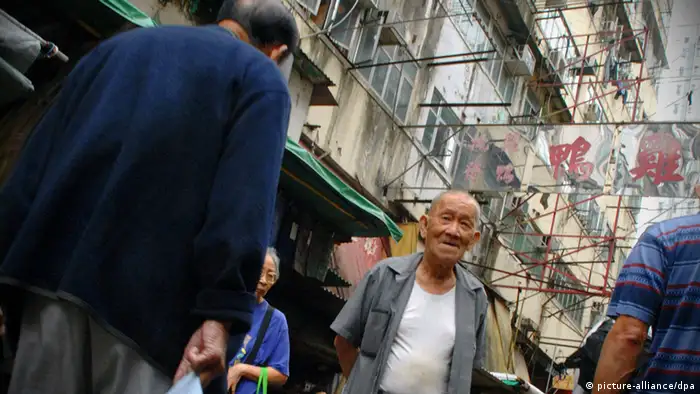 Rentner Hongkong Markt