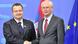 EU Council President Herman Van Rompuy (R) welcomes Serbian Prime Minister Ivica Dacic (L) on September 4, 2012 before their working session at EU headquarters in Brussels. EU Council President Herman Van Rompuy (R) welcomes Serbian Prime Minister Ivica Dacic (L) on September 4, 2012 before their working session at EU headquarters in Brussels.